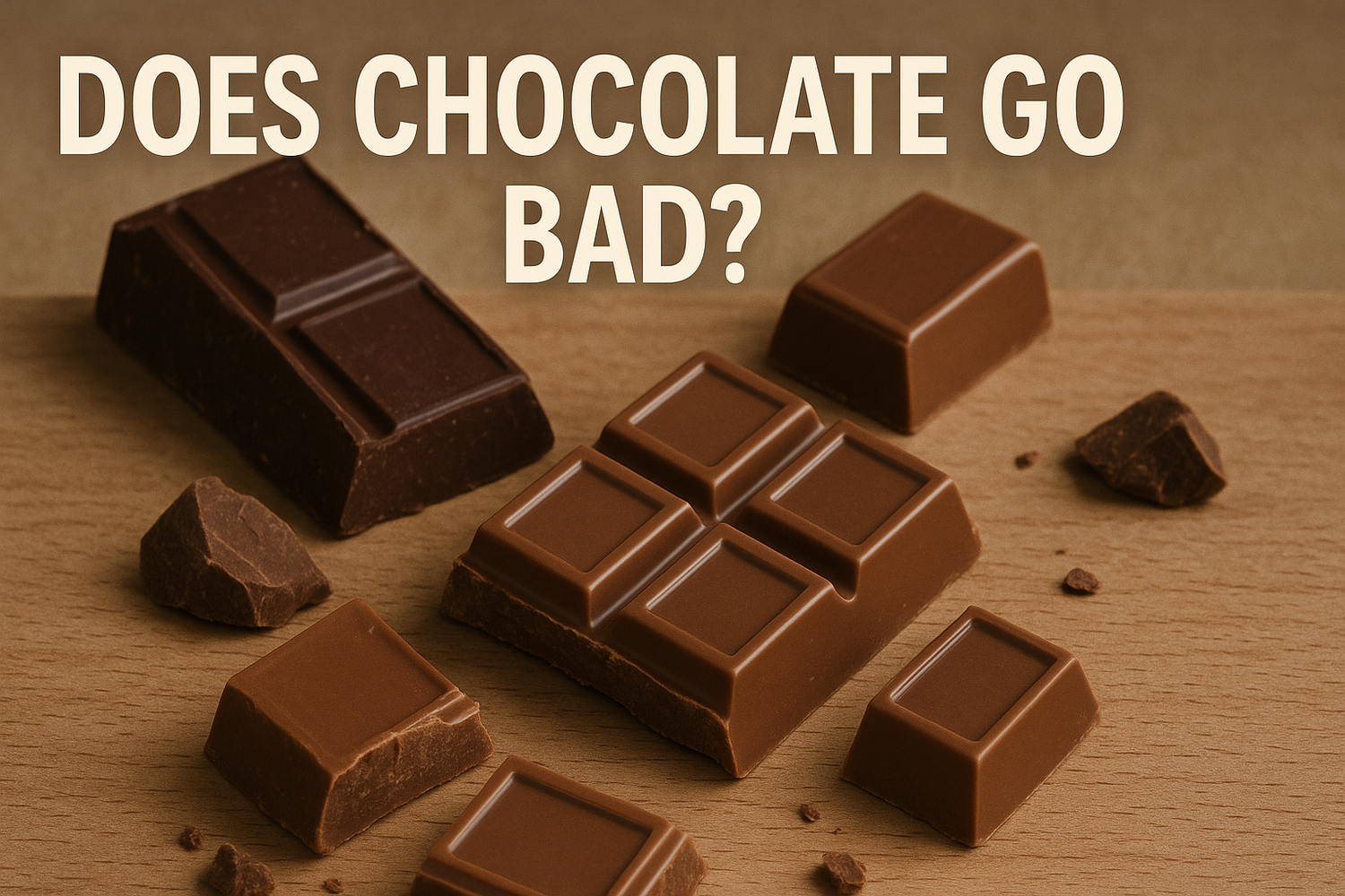Chocolate bars in professional storage — temperature and humidity controlled to preserve shelf life