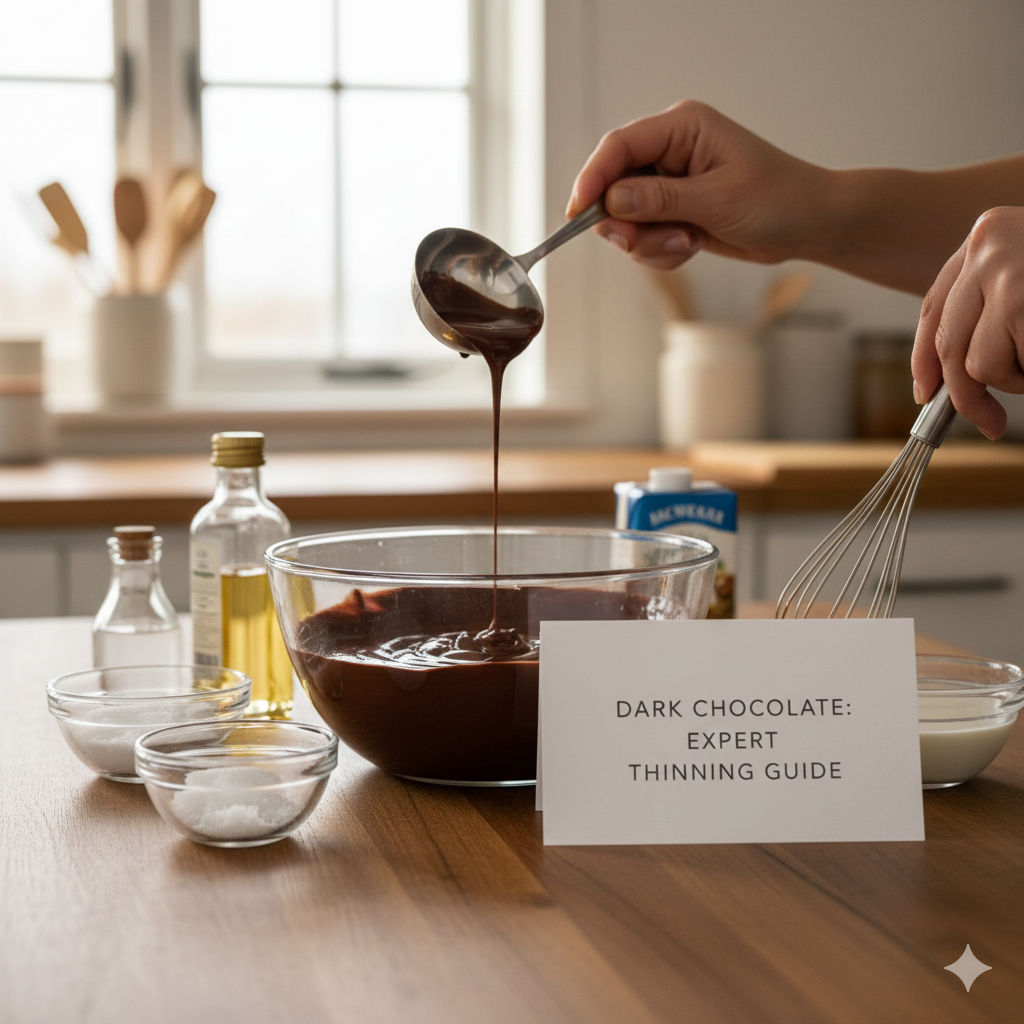 How to Make Melted Chocolate Thinner for Dipping, Coating and Moulding