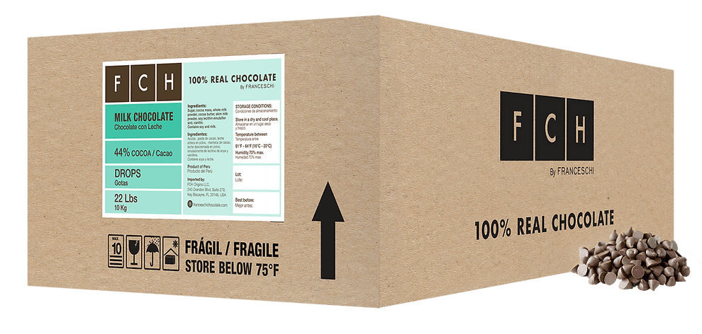 Milk chocolate couverture 40 to 49 percent cocoa content