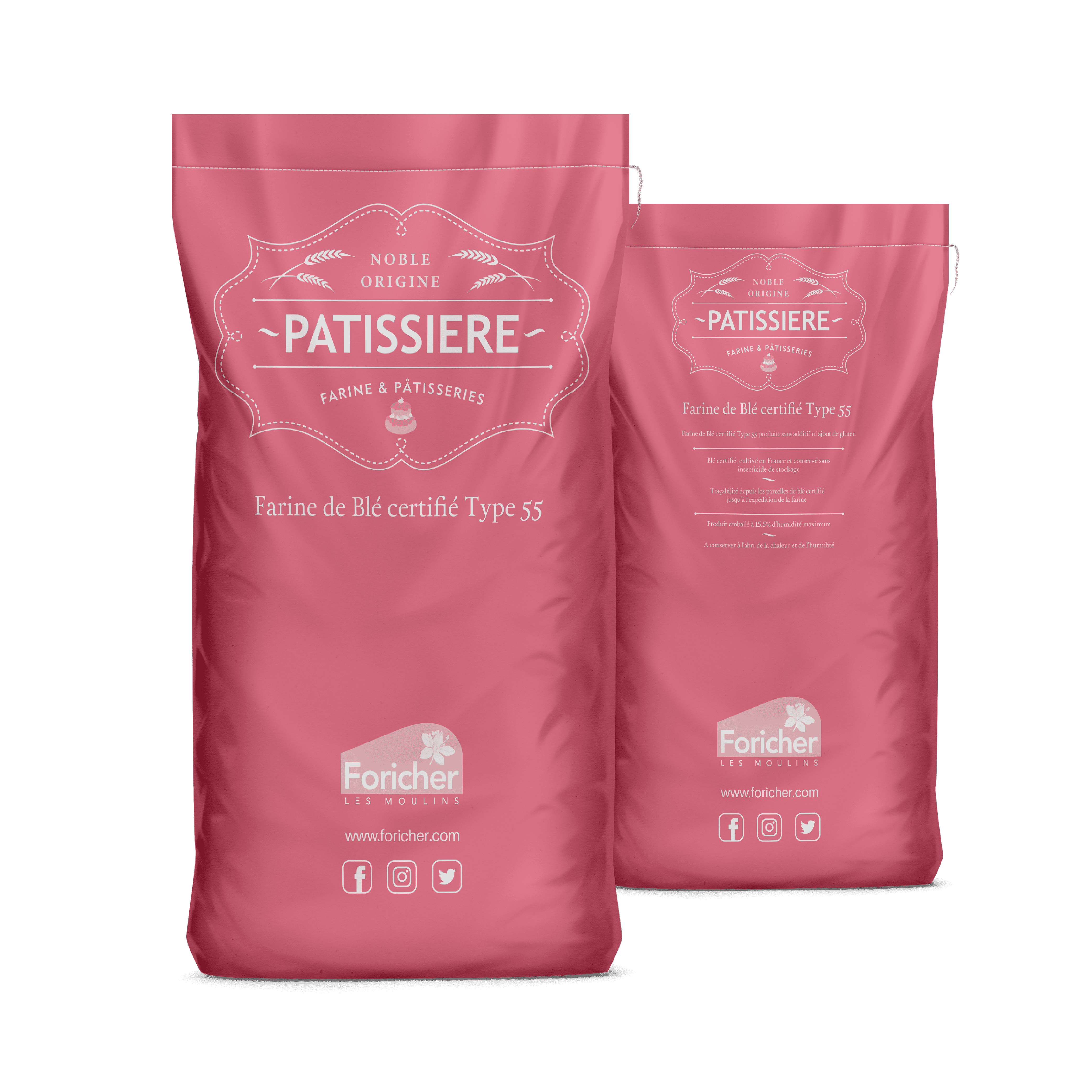 French T55 flour Foricher Terroir