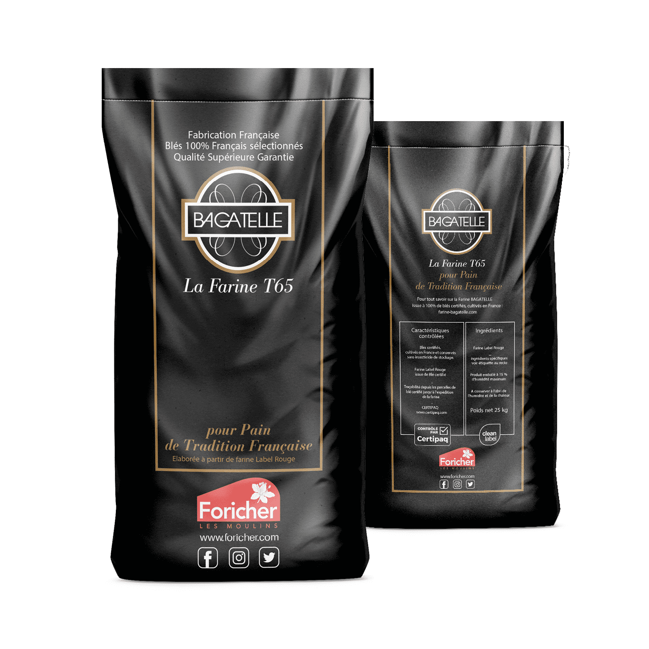 French T65 flour Foricher Bagatelle