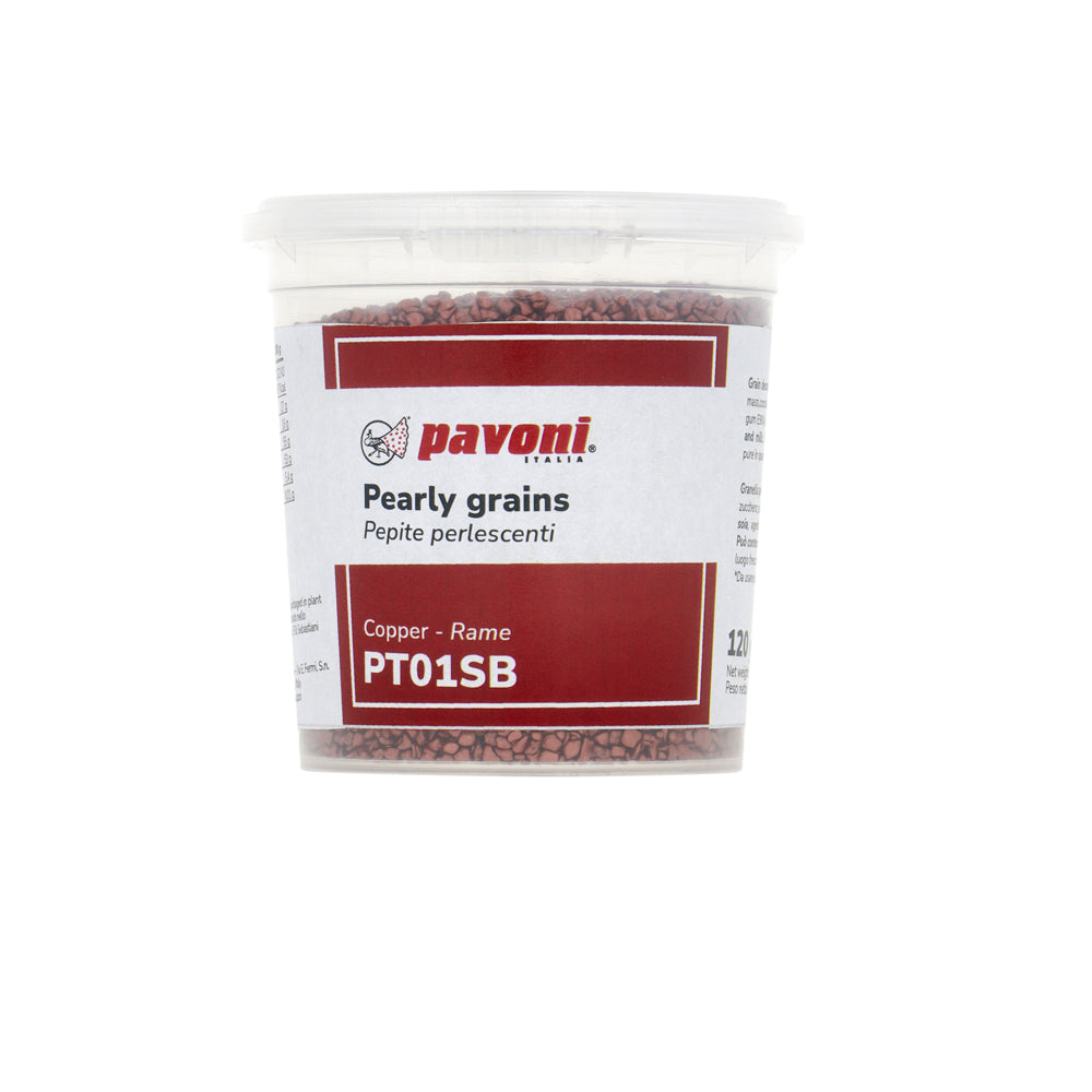 Pearly chocolate grains decoration