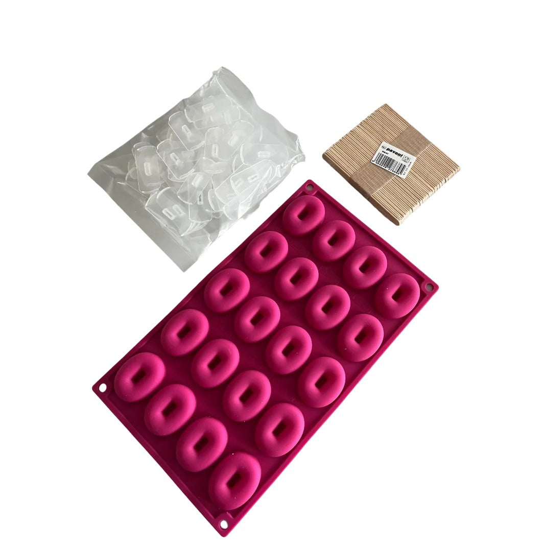 Pavoni Rainbow Stick PX3212S kit – 20-cavity silicone mold, sticks and stick holders