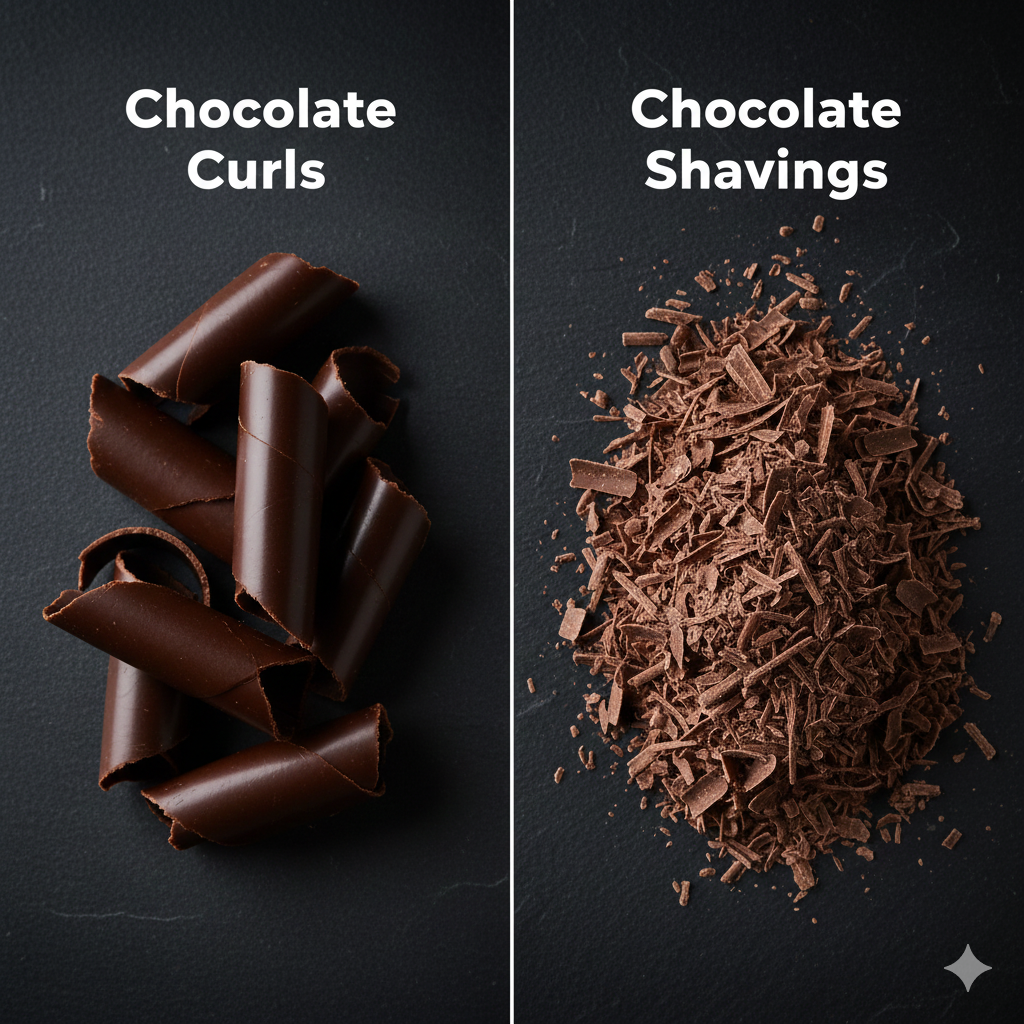 Copeaux de chocolat roulés ou râpés : la différence et comment les faire