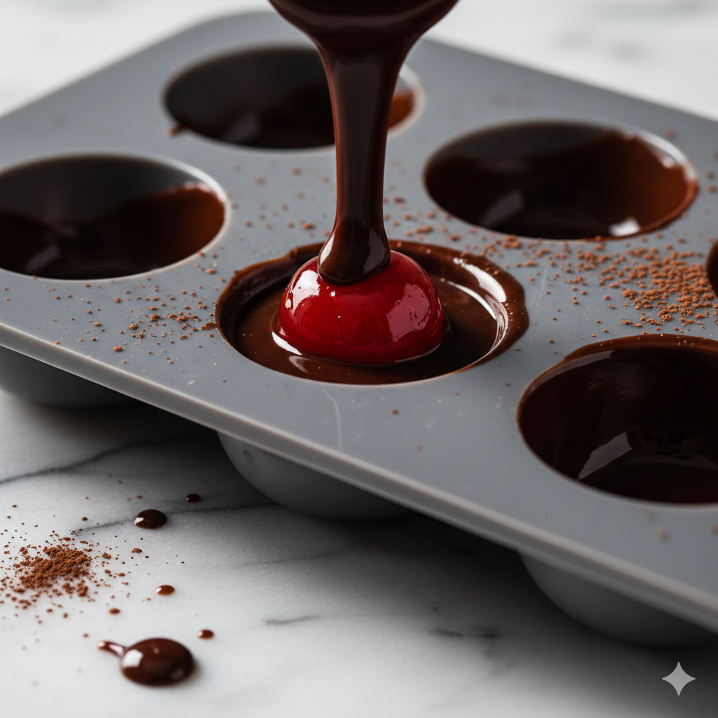 How to Make Chocolate Covered Cherries in a Mold, with a Liquid Center