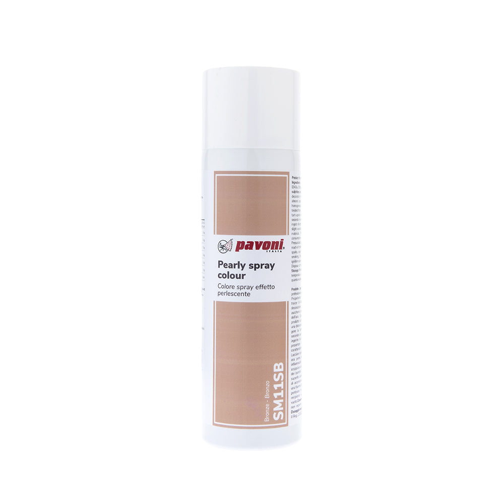 Metallic pearl gold silver bronze sprays for luxury pastry finishes
