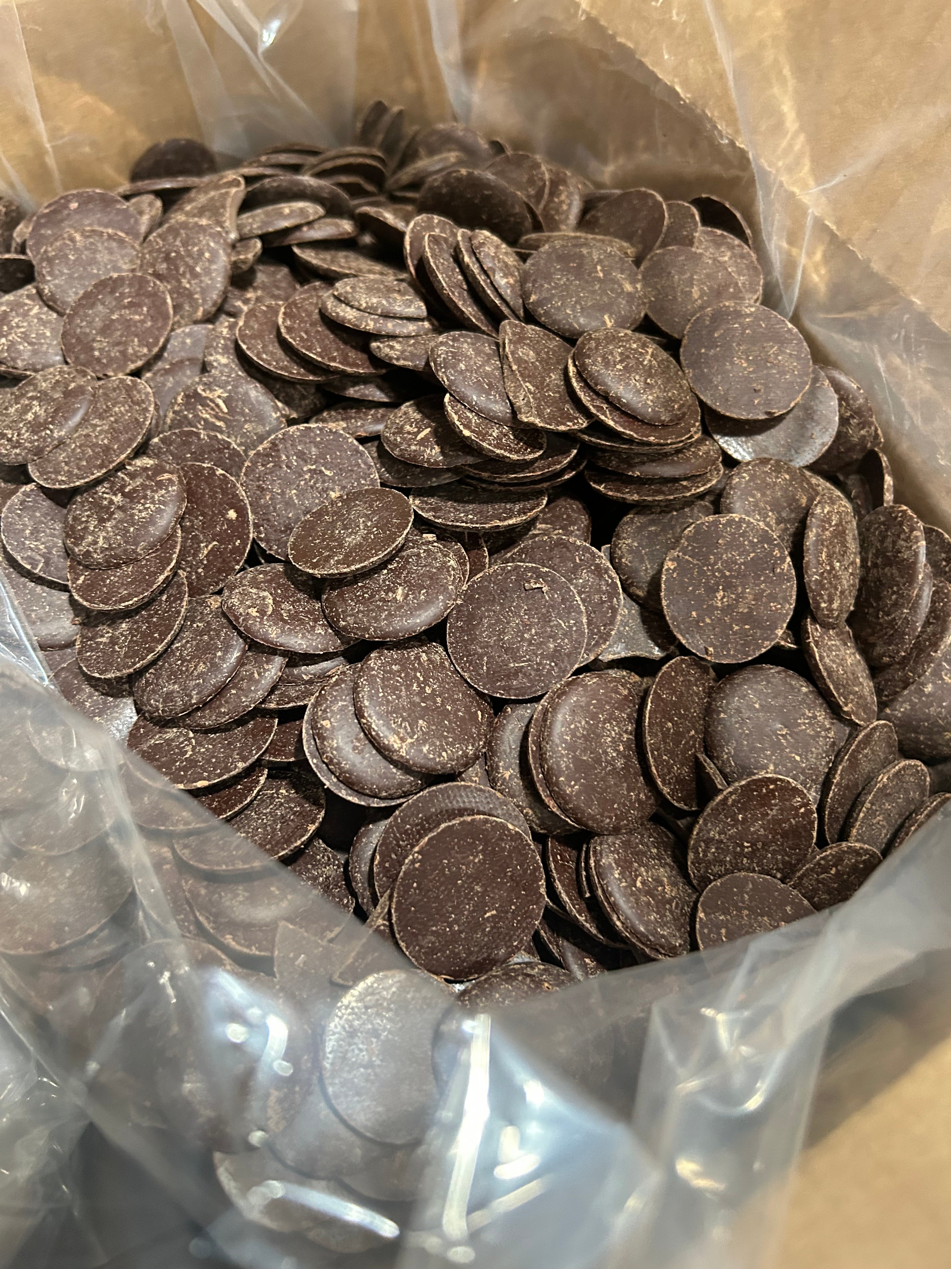 Natural Cocoa Liquor Wafers - 100% Peruvian Fine Cocoa – 18.14 kg (40 lbs)