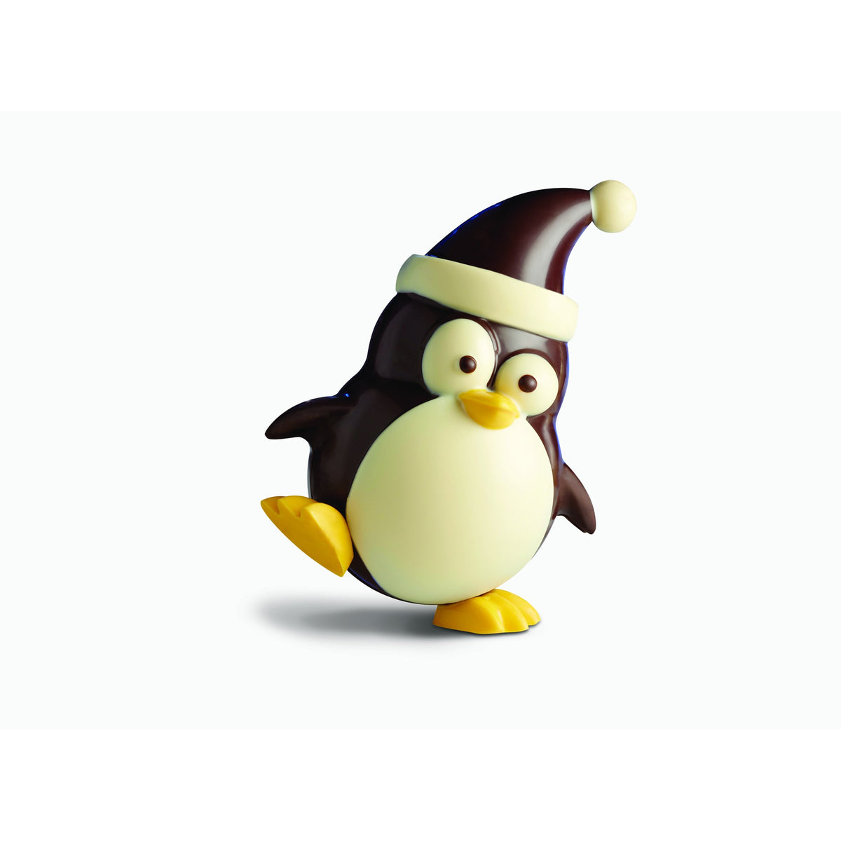 Chocolate penguin made with the Pavoni KT120 thermoformed mold