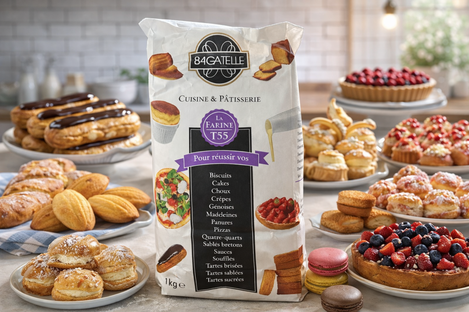 Farine de pâtisserie Terroir T55 pour pâtisserie française