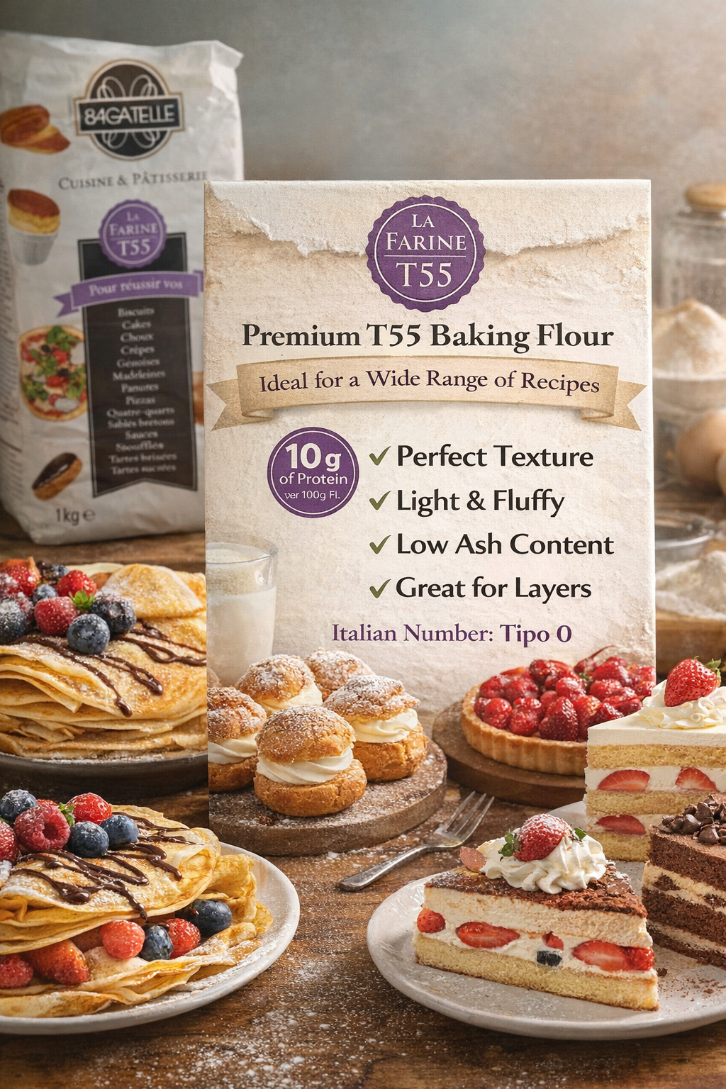 Terroir T55 French Pastry Flour for Pâtisserie – Zucchero Canada