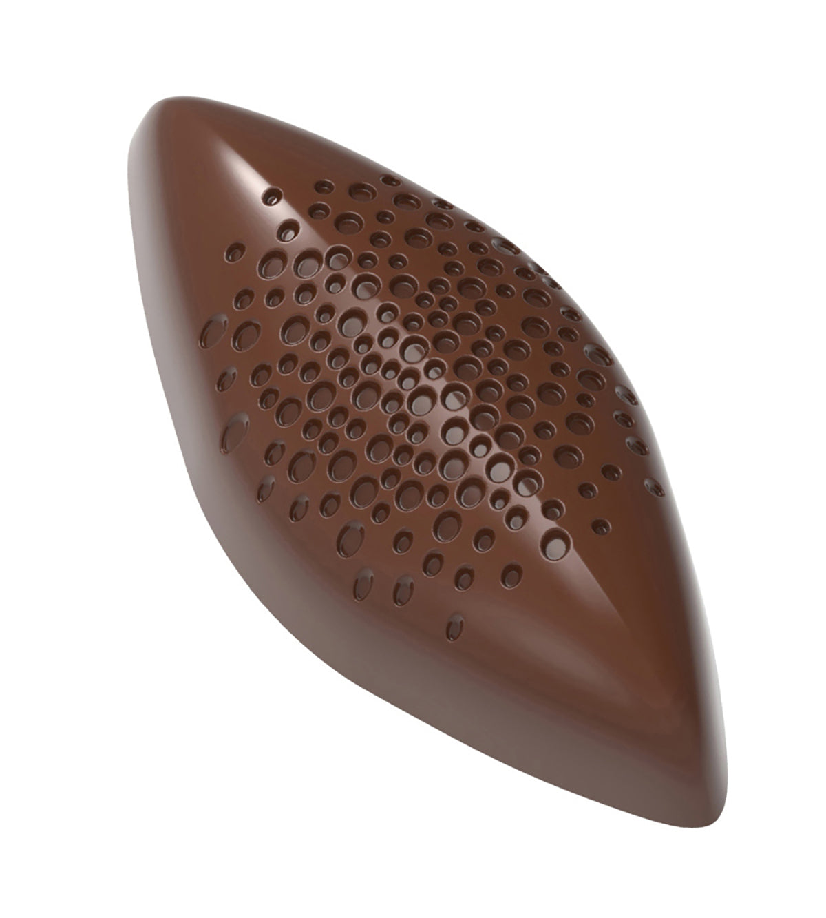 Chocolate mold cocoa bean with bubbles CW12096