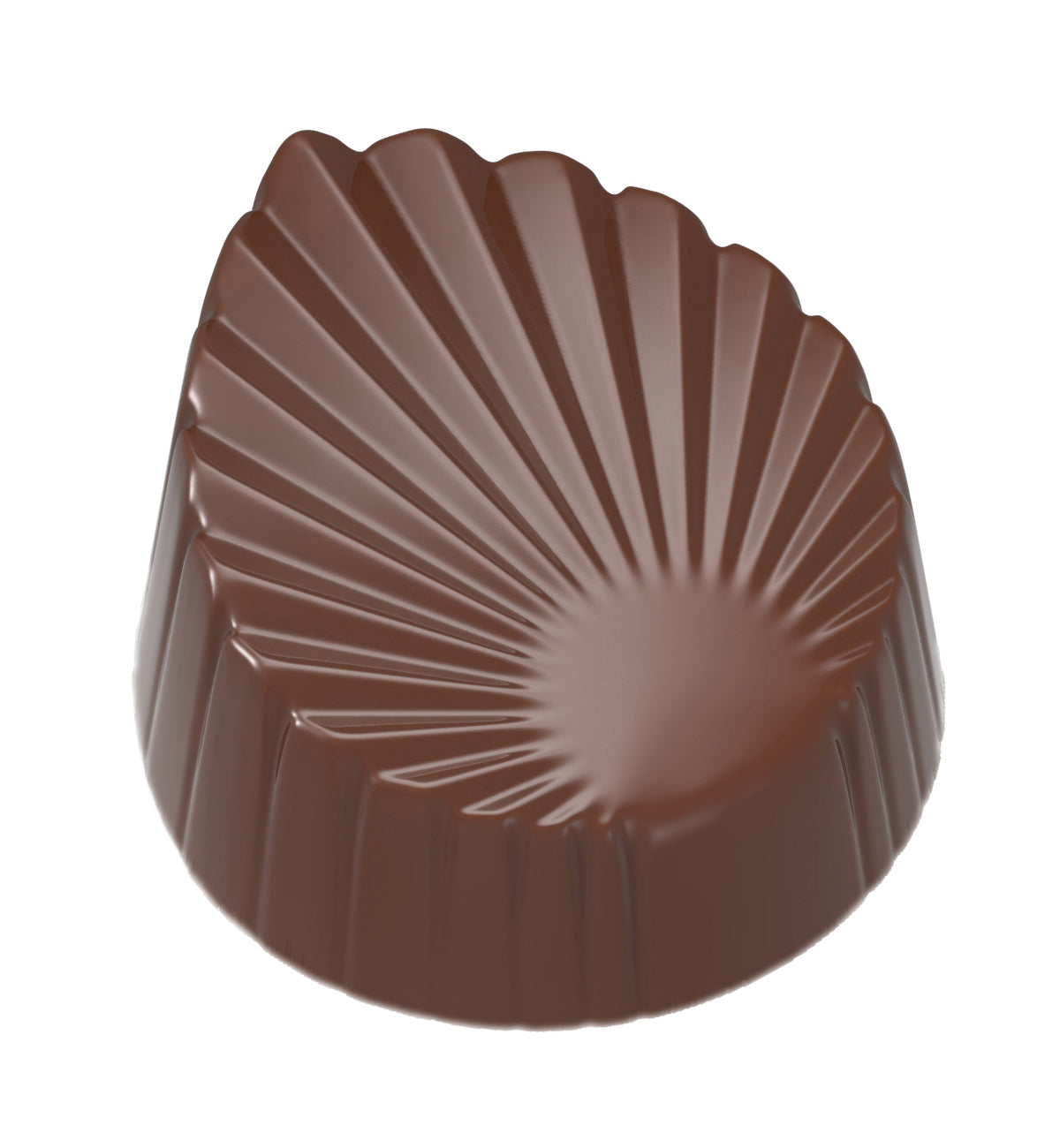 Chocolate mold leaf pleated CW1988