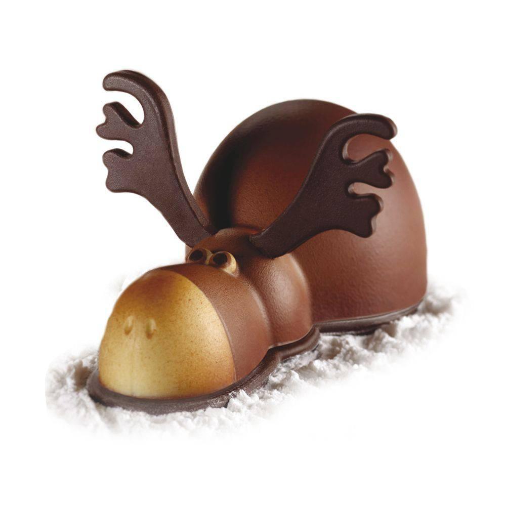 Thermoformed Chocolate Mold REINDEER RUDOLPH KT86 - Zucchero Canada