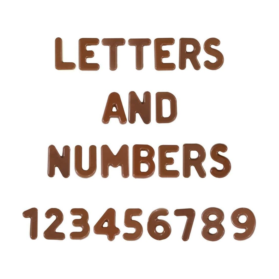 MA3005 - LETTERS AND NUMBERS POLYCARBONATE MOULD - Zucchero Canada