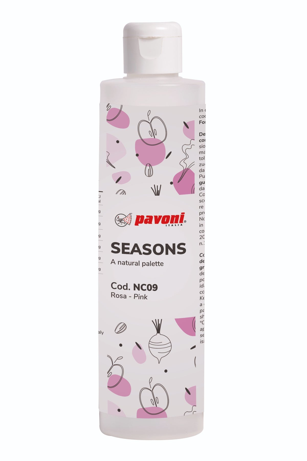 Pavoni Seasons NC09 pink natural cocoa butter concentrate bottle
