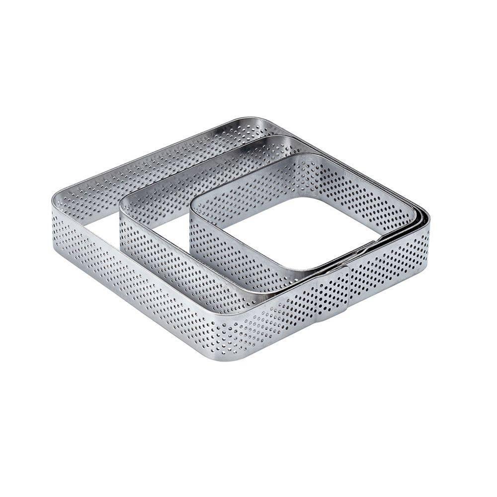 XFO656520 - Micro-perforated stainless steel square bands for single-serving tarts
65 x 65 x h 20 mm - Zucchero Canada