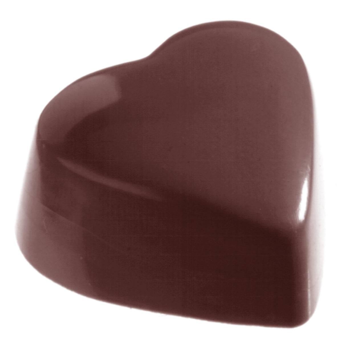 CHOCOLATE MOULD HEART HIGH FLAT CW1214 - Zucchero Canada